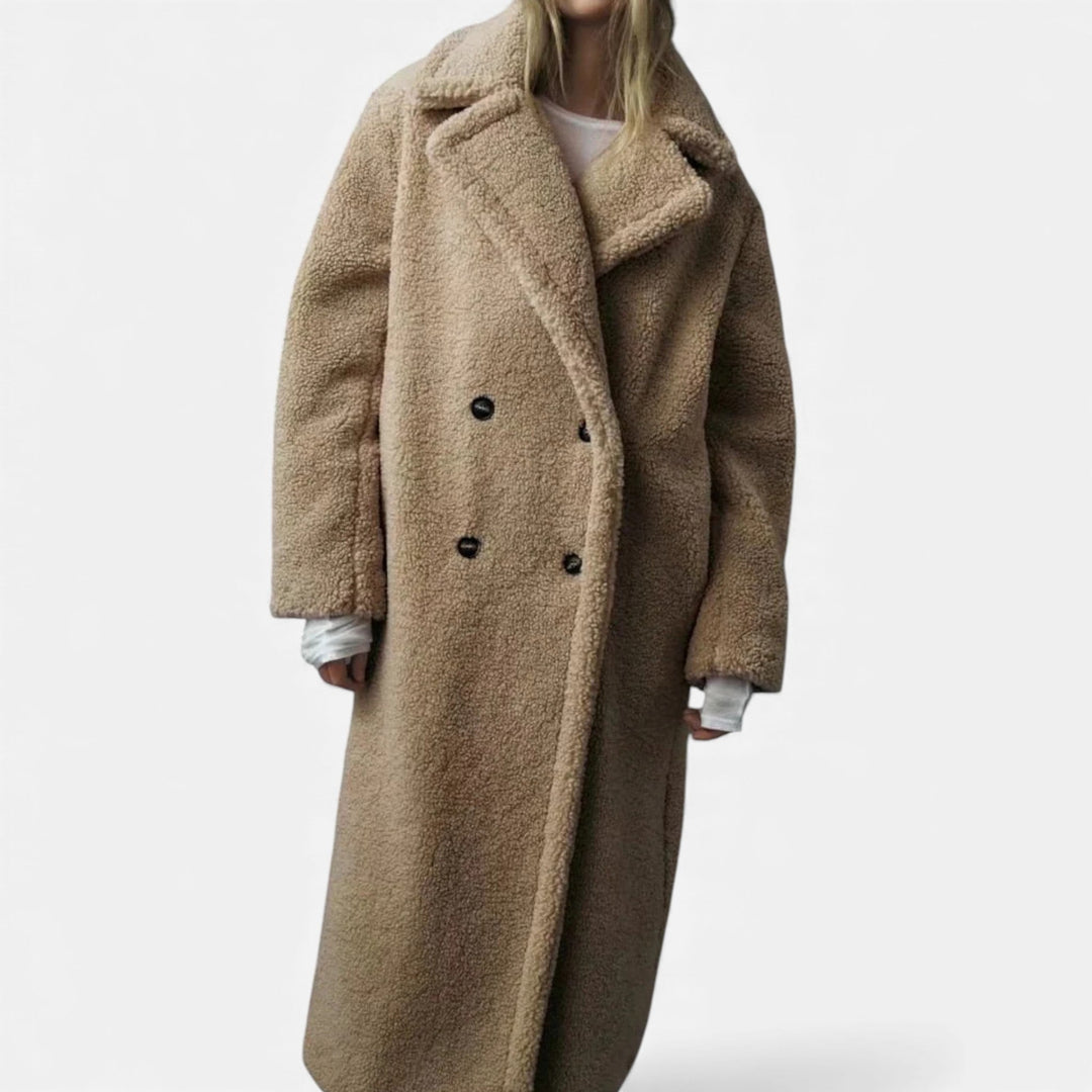 Charles Maison | Women’s Long Double-Breasted Teddy Coat
