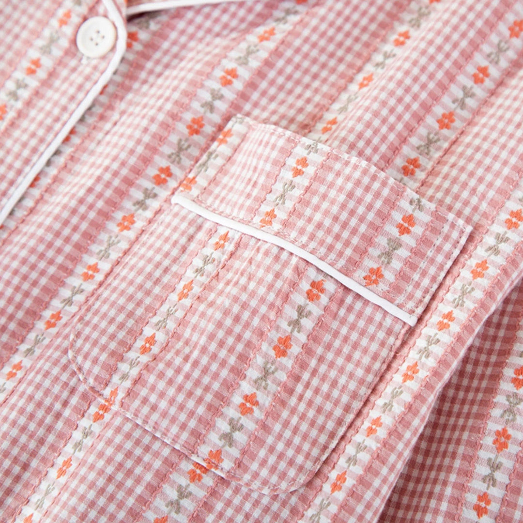 Charles Maison | Women’s Pure Cotton Pyjama Set with Cardigan Style