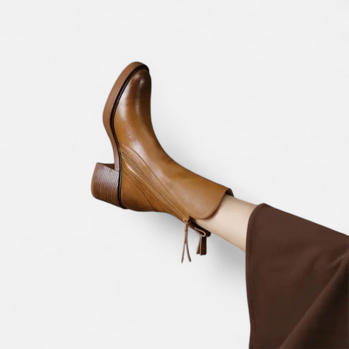 Charles Maison | Women’s Roman Leather Flat Heel Boots