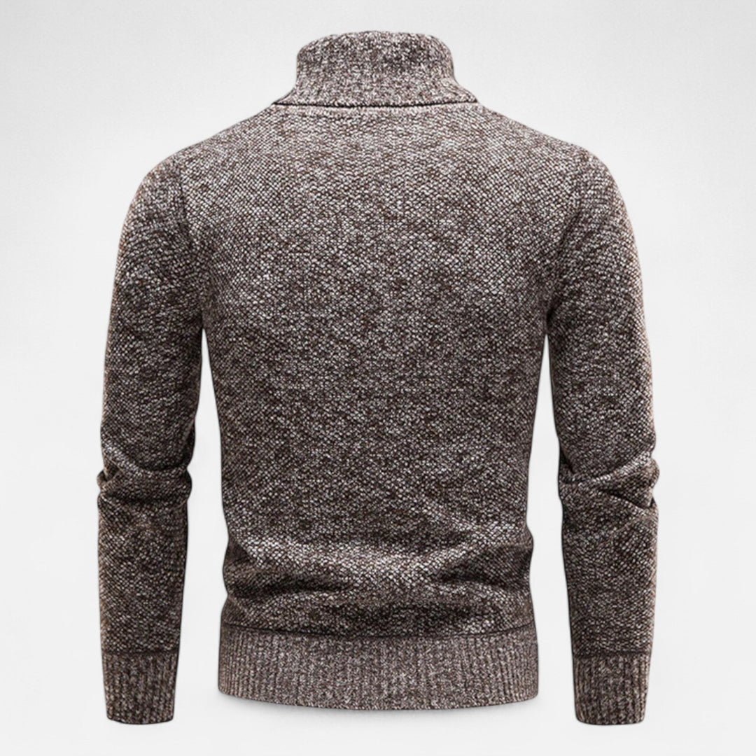 Charles Maison | Men’s Knitted Turtleneck Sweater – Thick Winter Warmth