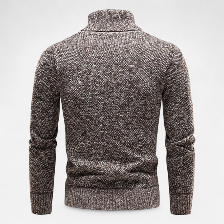 Charles Maison | Men’s Knitted Turtleneck Sweater – Thick Winter Warmth