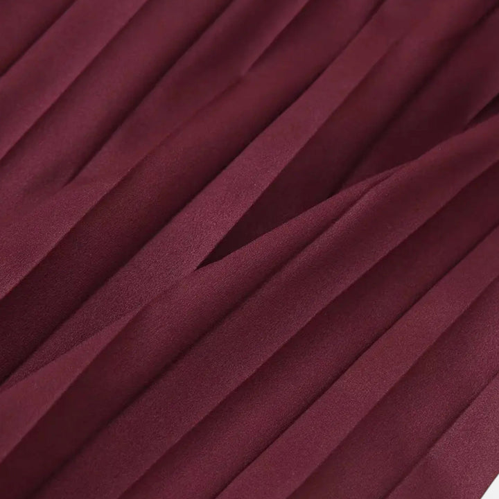 Charles Maison | Women’s Vintage Pleated Dress – Half Sleeve Autumn Elegance