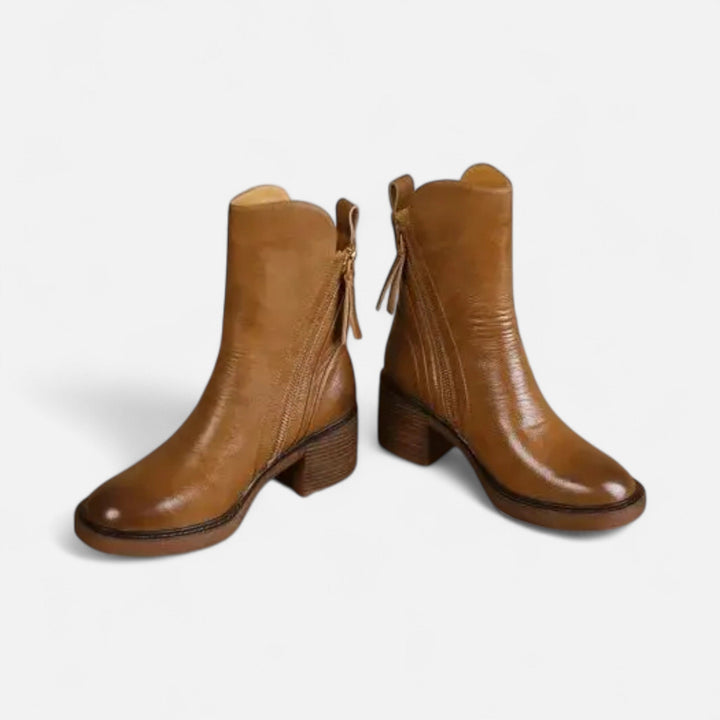 Charles Maison | Women’s Roman Leather Flat Heel Boots