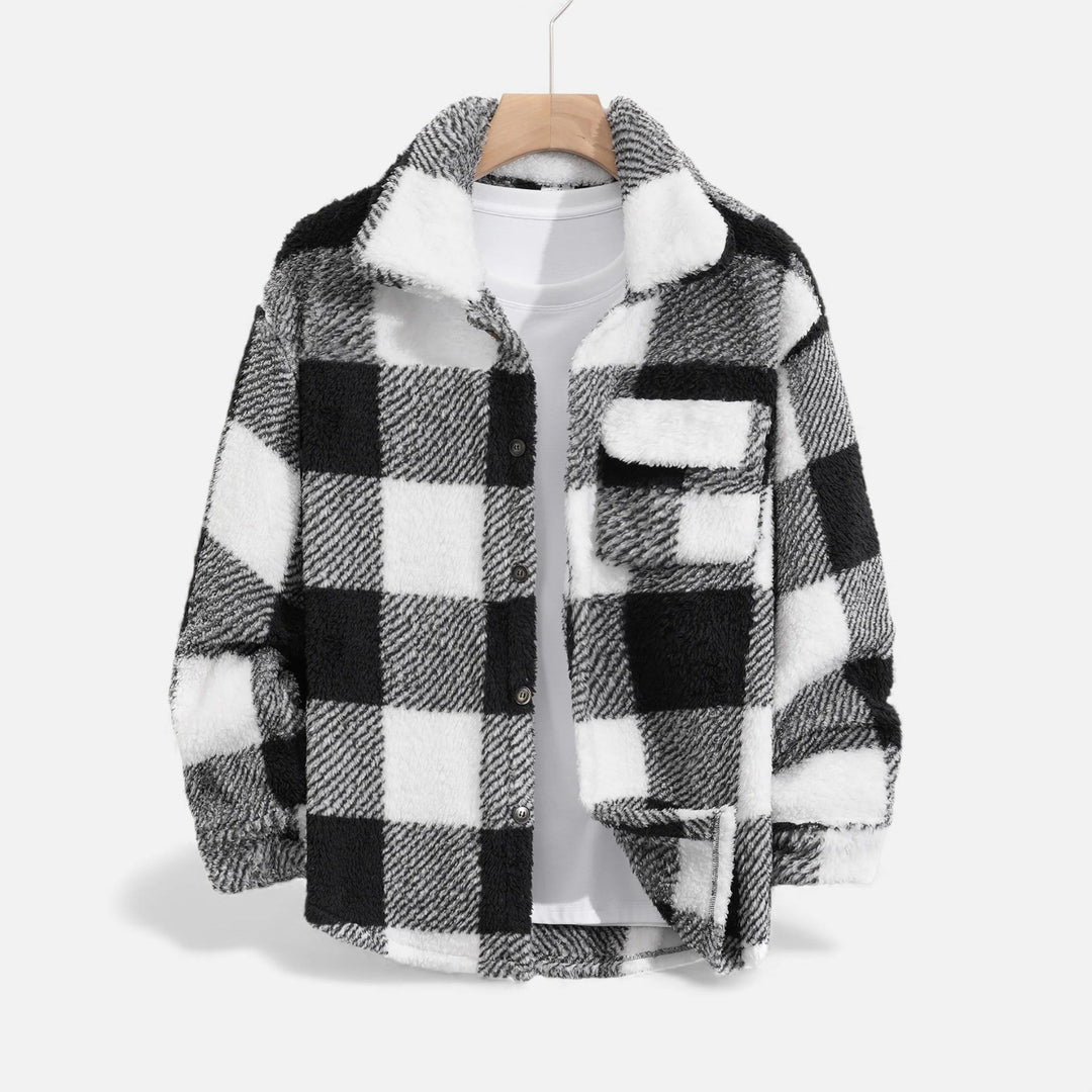 Charles Maison | Men’s Velvet Plush Rabbit Fur Jacket