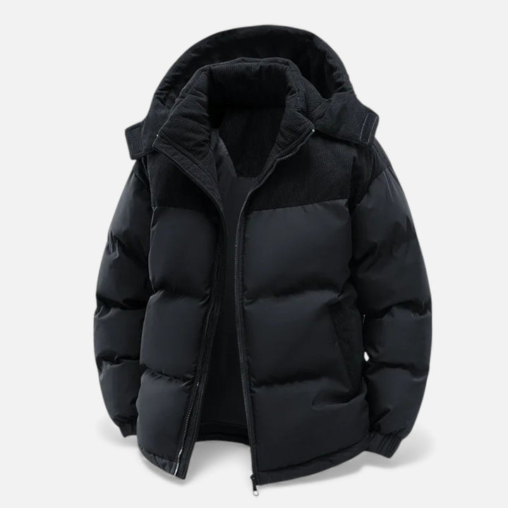 Charles Maison | Men’s Fleece-Lined Winter Jacket with Removable Hood