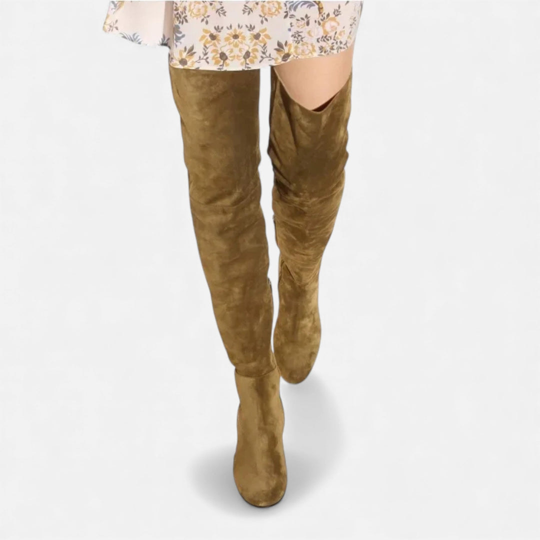 Charles Maison | Women’s Over-the-Knee Synthetic Suede Winter Boots