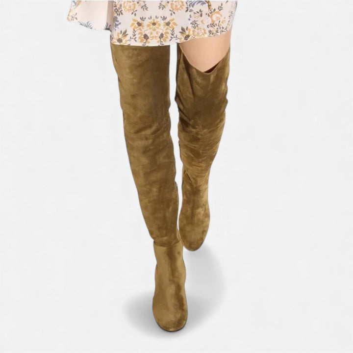 Charles Maison | Women’s Over-the-Knee Synthetic Suede Winter Boots