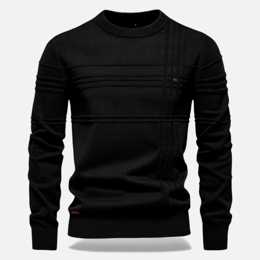 Charles Maison | Men’s Slim Fit Structured Knit Sweater