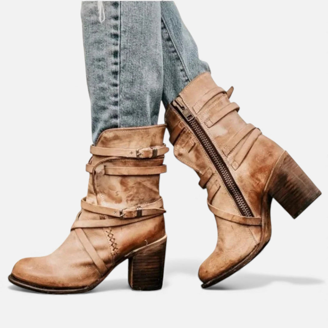 Charles Maison | Women’s Leather High-Knee Boots – Winter Heritage Elegance