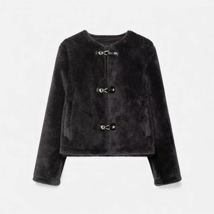 Charles Maison | Women’s Faux Fur Toggle Button Jacket