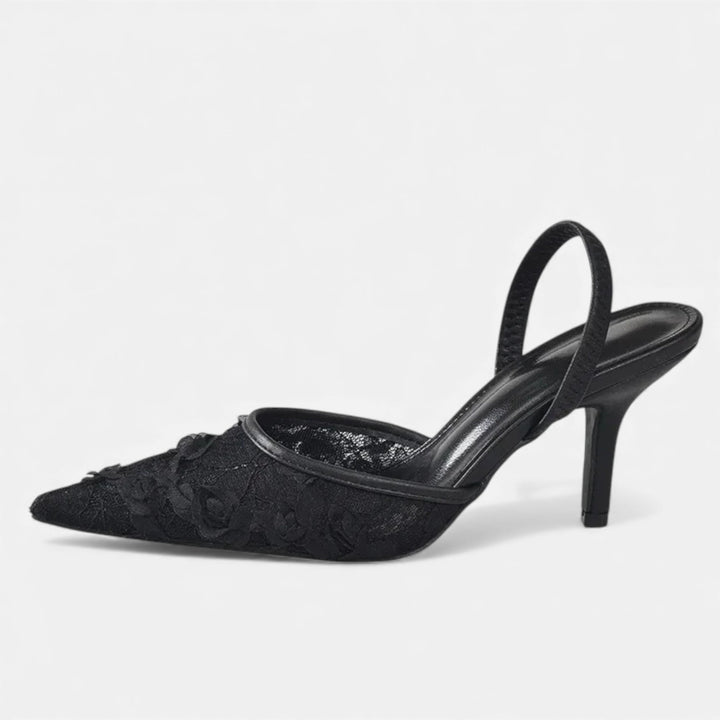 Charles Maison | Women’s Embroidered Mesh Designer Heels