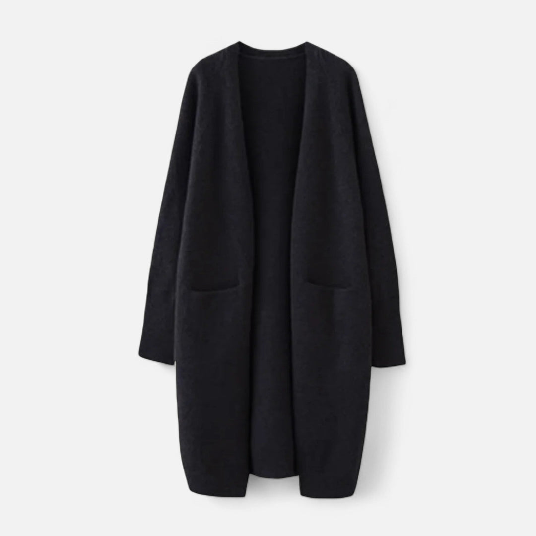 Charles Maison | Women’s Thick Knit Cardigan – V-Neck Autumn Warmth