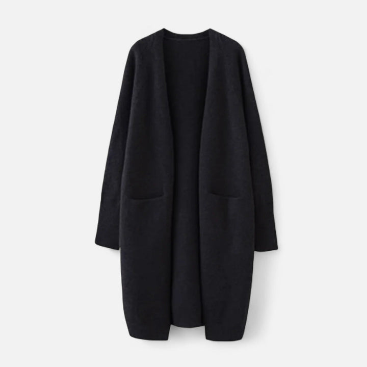 Charles Maison | Women’s Thick Knit Cardigan – V-Neck Autumn Warmth