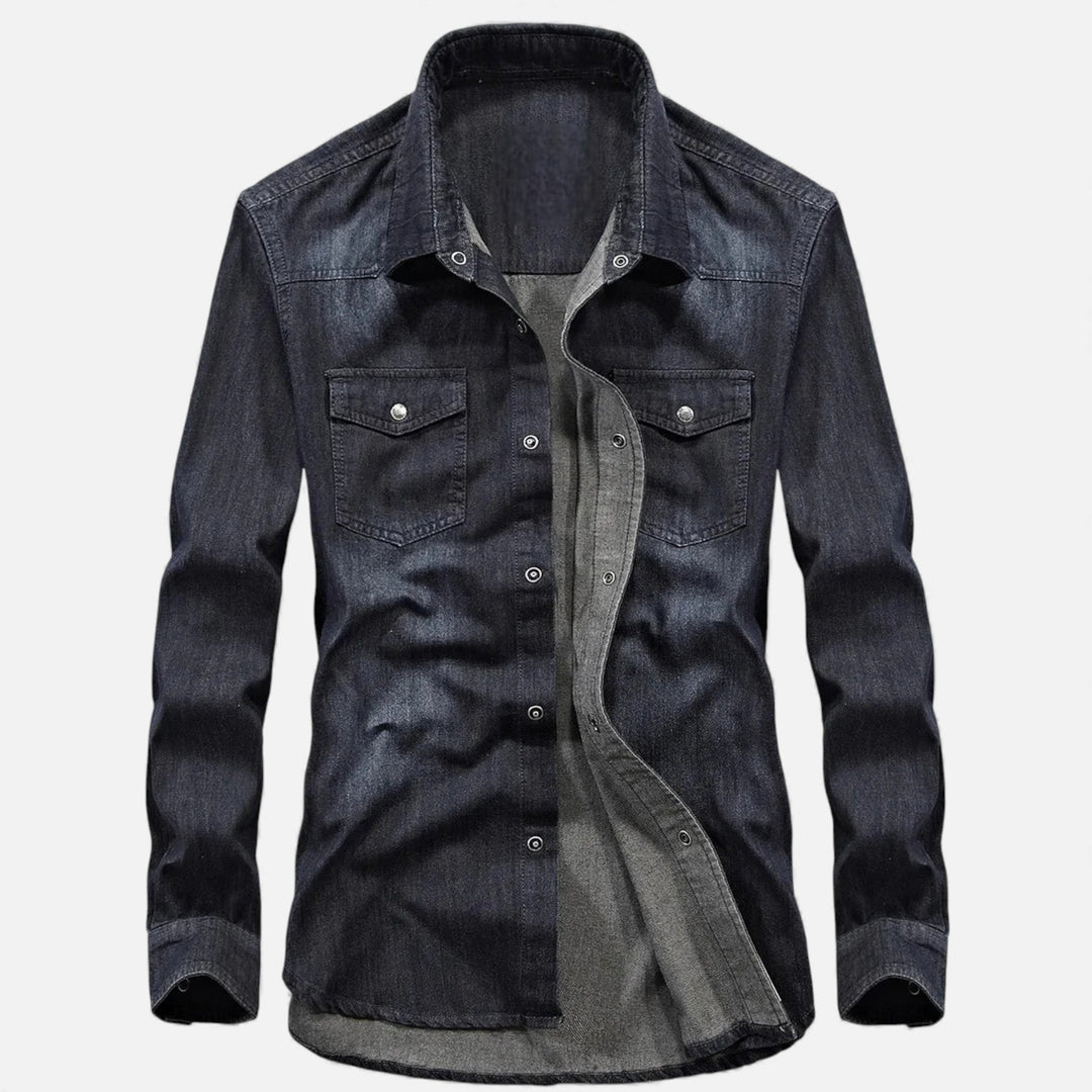 Charles Maison | Men’s Loose-Fit Denim Shirt for Autumn/Winter