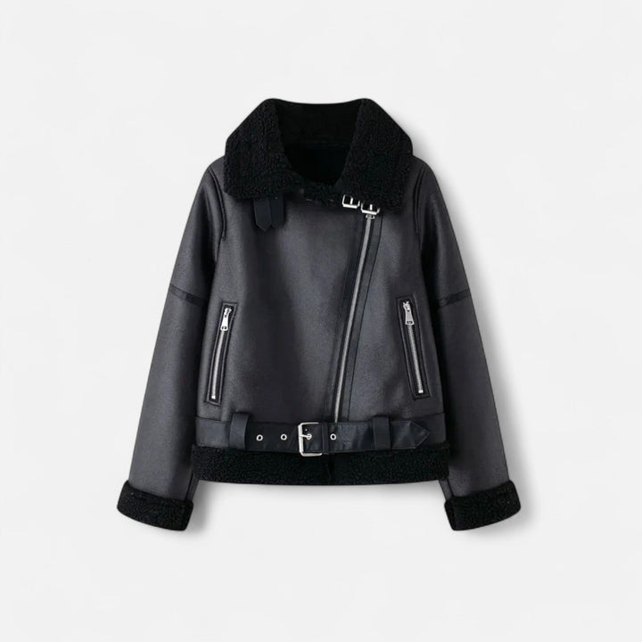 Charles Maison | Women’s Autumn Belted Leather Jacket