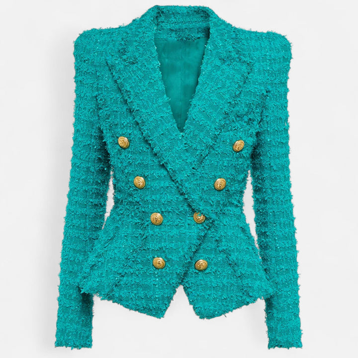 Charles Maison | Women’s Tweed Blazer – Slim Fit with Tassel Fringe