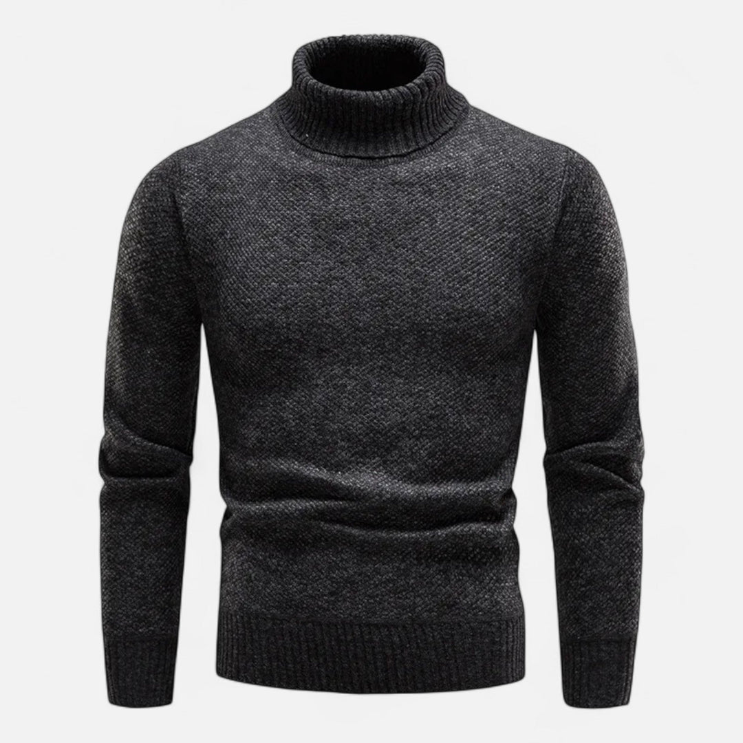 Charles Maison | Men’s Knitted Turtleneck Sweater – Thick Winter Warmth