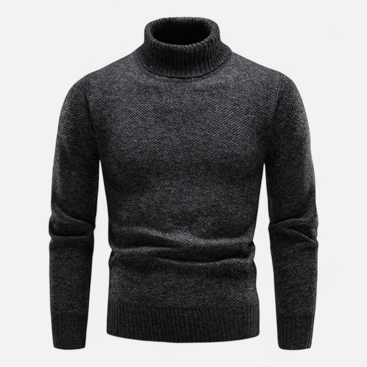 Charles Maison | Men’s Knitted Turtleneck Sweater – Thick Winter Warmth