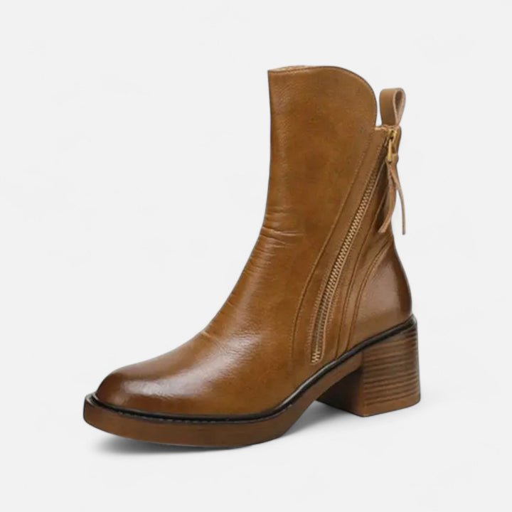 Charles Maison | Women’s Roman Leather Flat Heel Boots