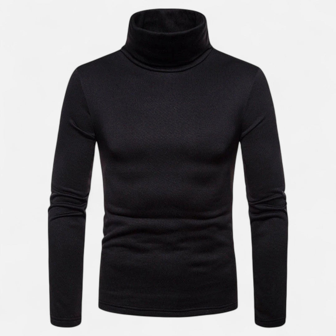Charles Maison | Men’s Slim Fit Turtleneck Sweater – Autumn Winter Stretch