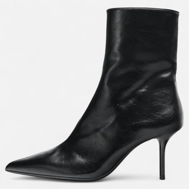 Charles Maison | Women’s Pointed-Toe Heeled Boots – Retro Luxe Flair