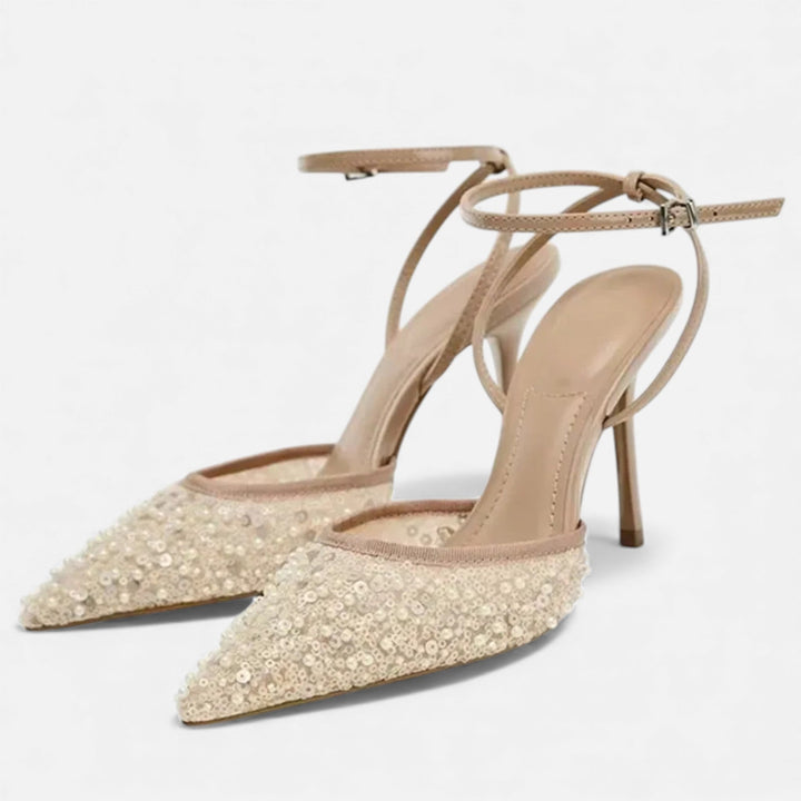 Charles Maison | Women’s Elegant Ankle-Wrap High Heels