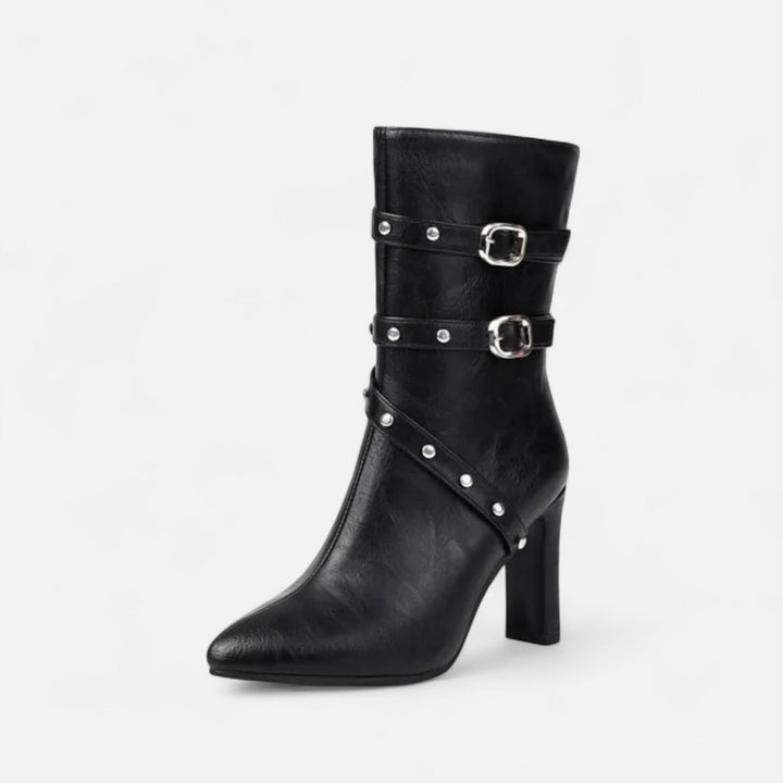 Charles Maison | Women’s Leather Ankle Boots – Winter Luxe Pointed Toe