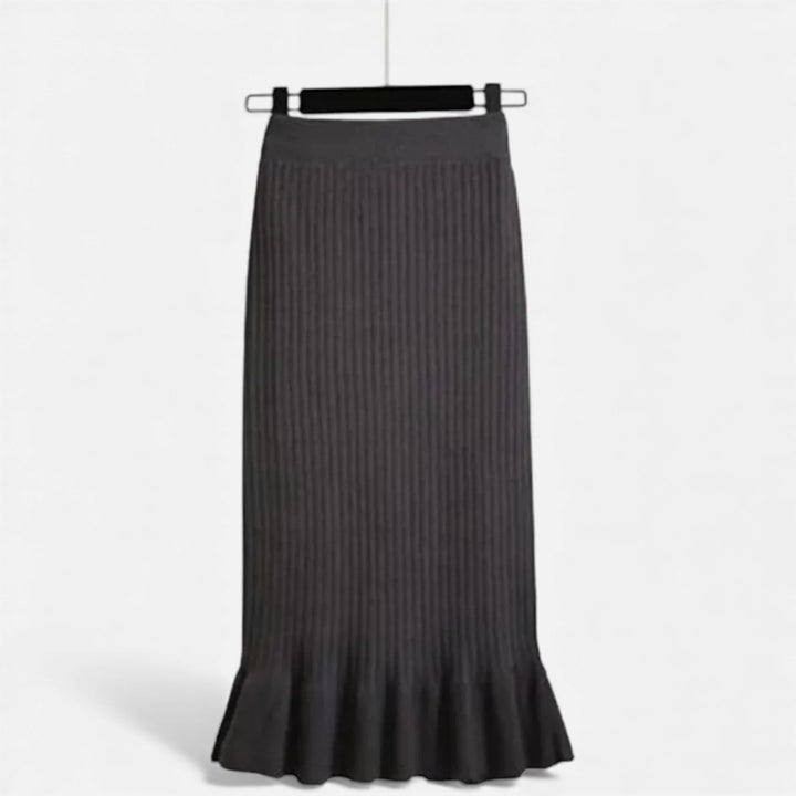 Charles Maison | Women’s High-Waist Ribbed Knitted Skirt