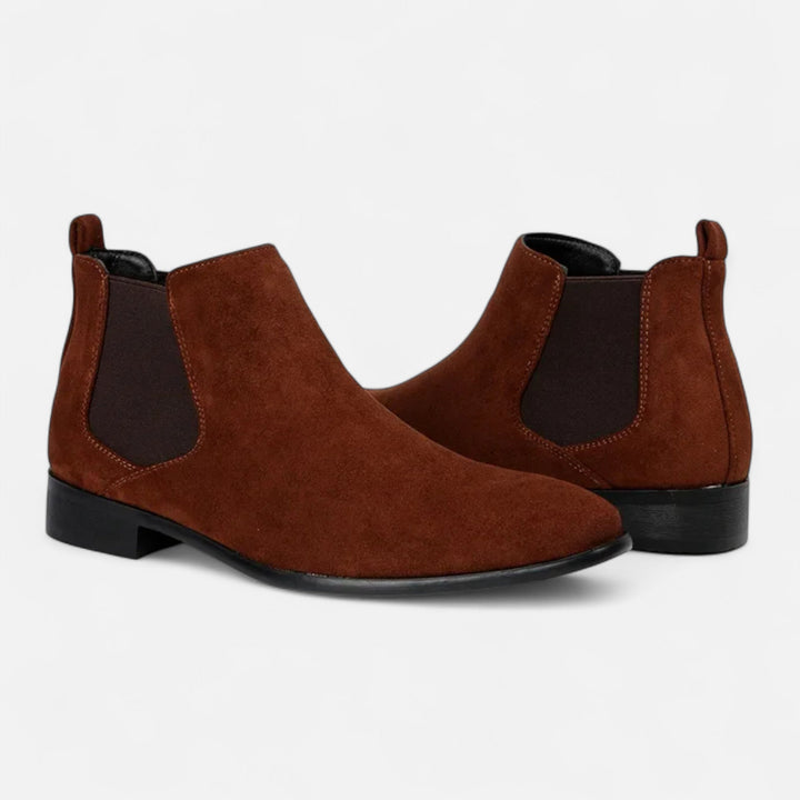Charles Maison | Men’s Suede Square-Toe Chelsea Boots