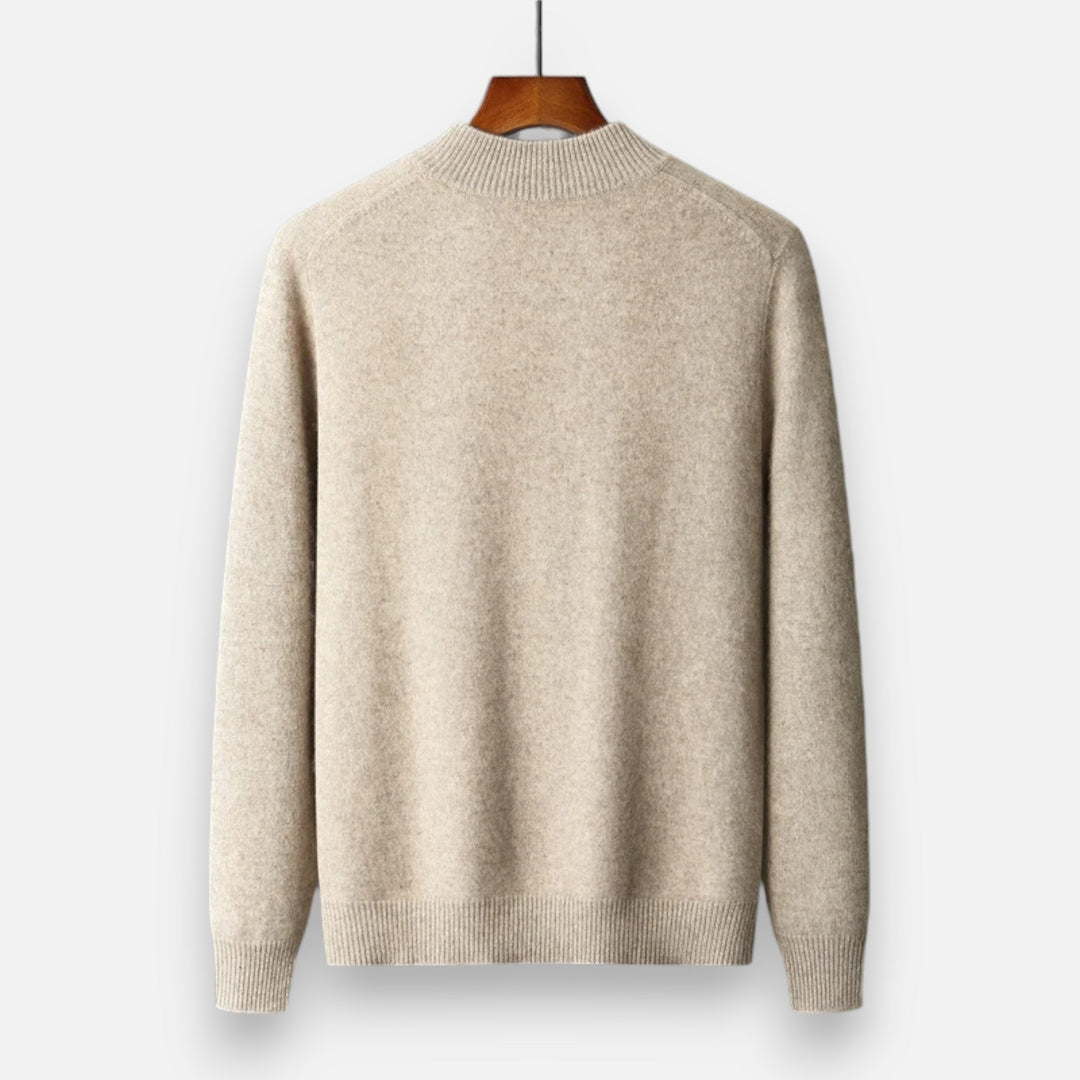 Charles Maison | Men’s Merino Wool Zip Sweater