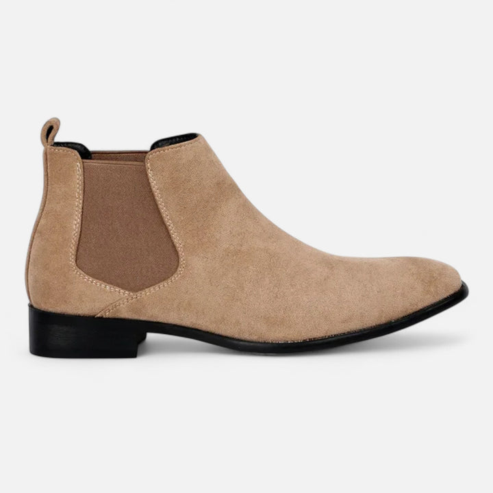 Charles Maison | Men’s Suede Square-Toe Chelsea Boots