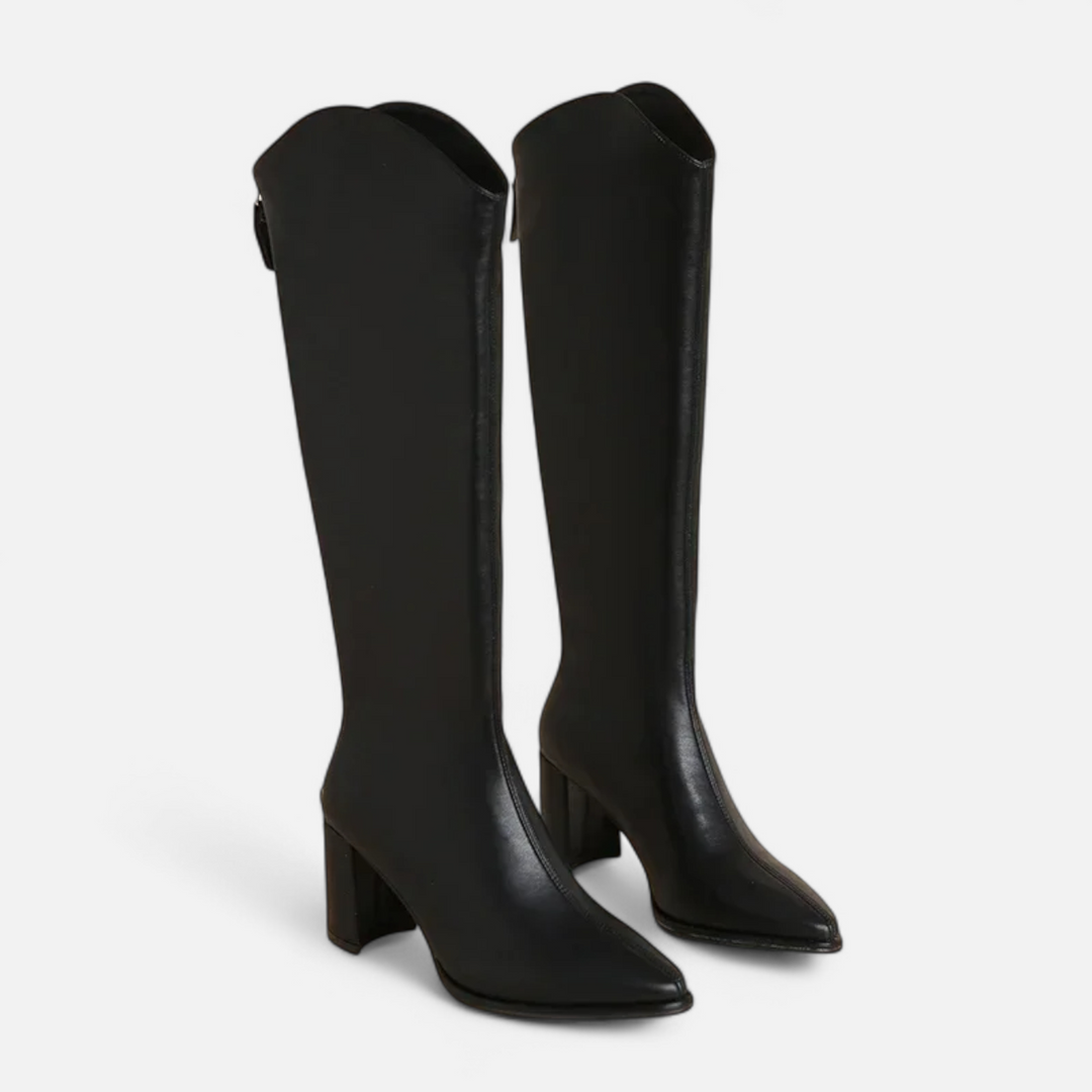 Charles Maison | Women’s Knee-High Zip Heeled Boots