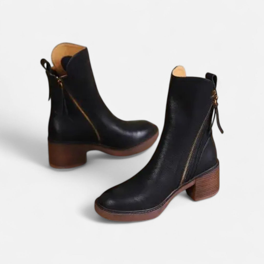 Charles Maison | Women’s Roman Leather Flat Heel Boots