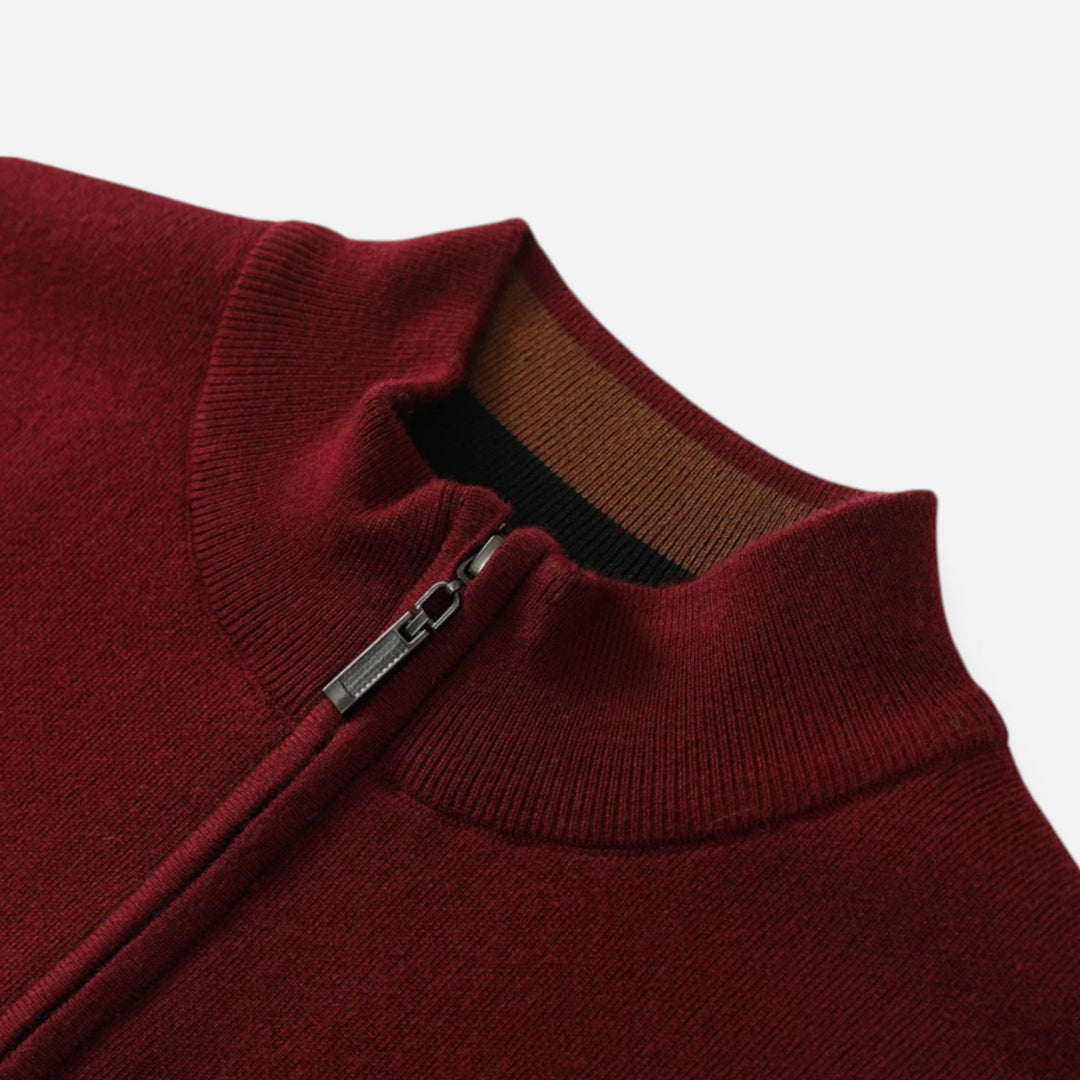 Charles Maison | Men’s Merino Wool Half-Zip Sweater