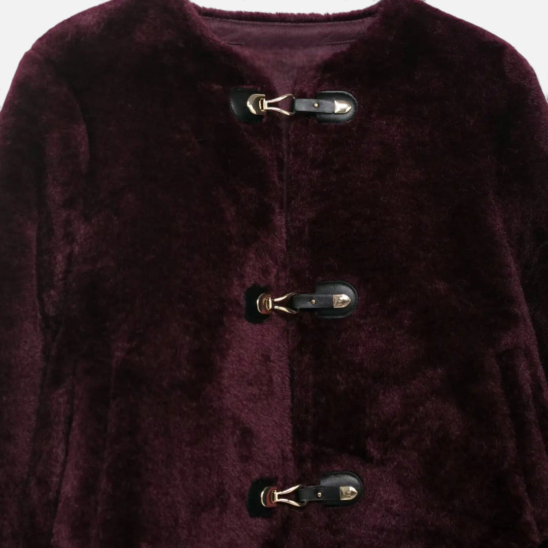 Charles Maison | Women’s Faux Fur Toggle Button Jacket