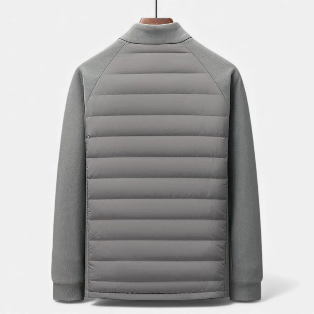 Charles Maison | Men’s Quilted Down Jacket with Stand-Up Collar
