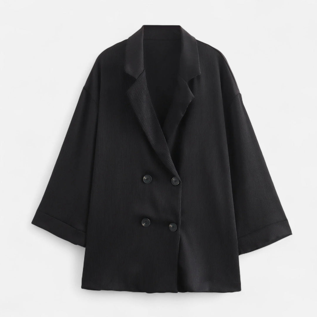 Charles Maison | Women’s Wrinkled Suit Jacket & Pants Set – Sculpted Autumn Elegance
