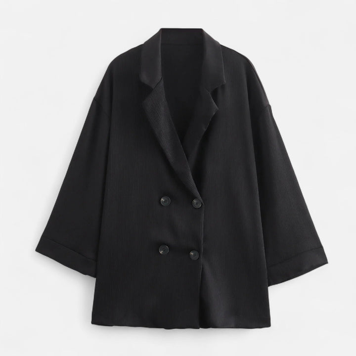 Charles Maison | Women’s Wrinkled Suit Jacket & Pants Set – Sculpted Autumn Elegance
