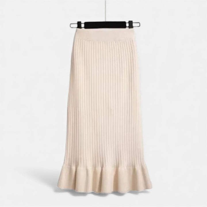 Charles Maison | Women’s High-Waist Ribbed Knitted Skirt