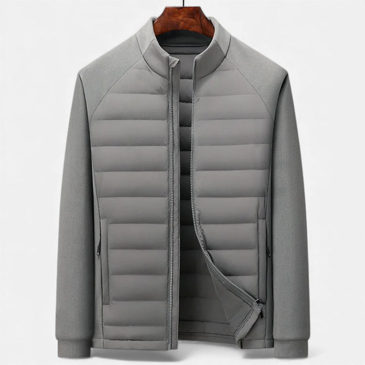 Charles Maison | Men’s Quilted Down Jacket with Stand-Up Collar