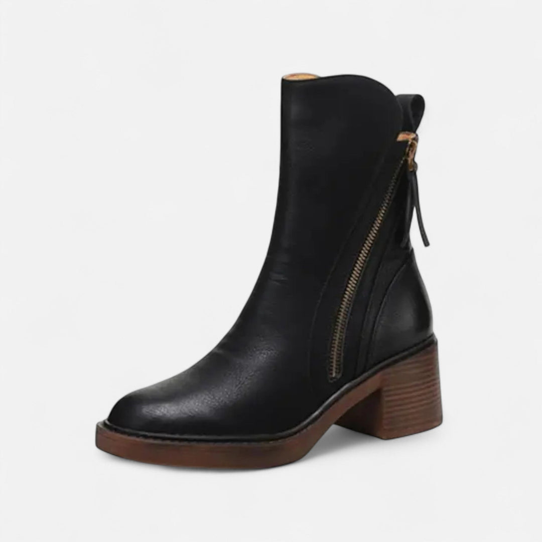 Charles Maison | Women’s Roman Leather Flat Heel Boots