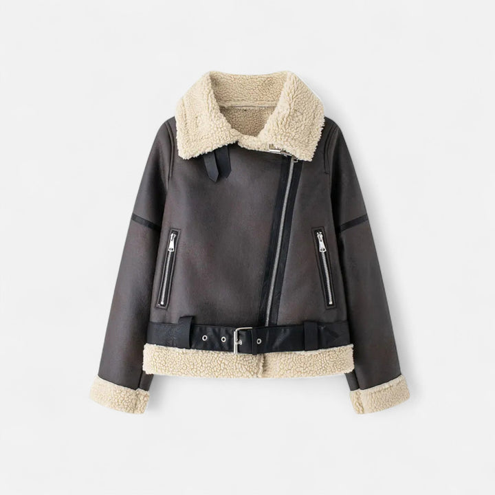 Charles Maison | Women’s Autumn Belted Leather Jacket