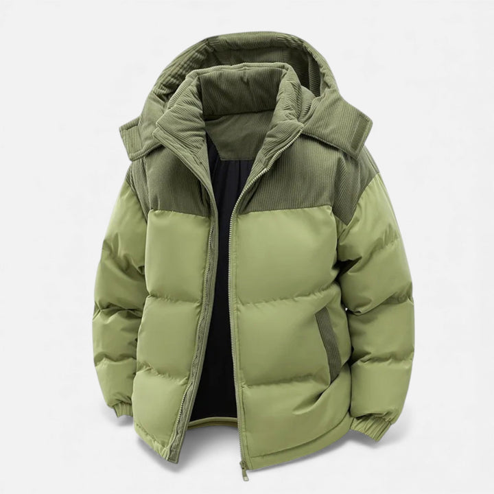 Charles Maison | Men’s Fleece-Lined Winter Jacket with Removable Hood