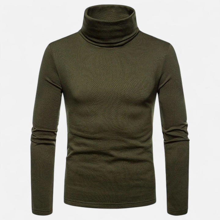 Charles Maison | Men’s Slim Fit Turtleneck Sweater – Autumn Winter Stretch