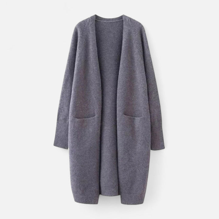 Charles Maison | Women’s Thick Knit Cardigan – V-Neck Autumn Warmth