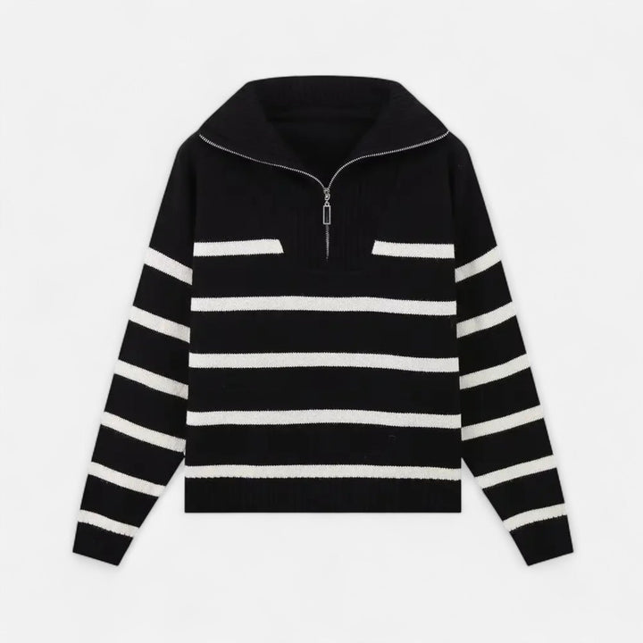Charles Maison | Women's Striped Polo Sweater – Refined Autumn Heritage
