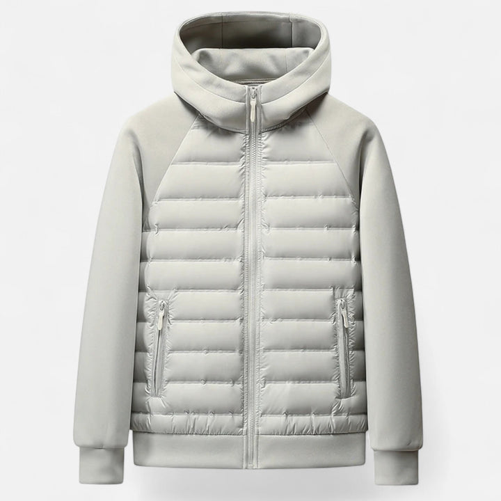 Charles Maison | Men’s Hooded Down Jacket – Spliced Quilted Style