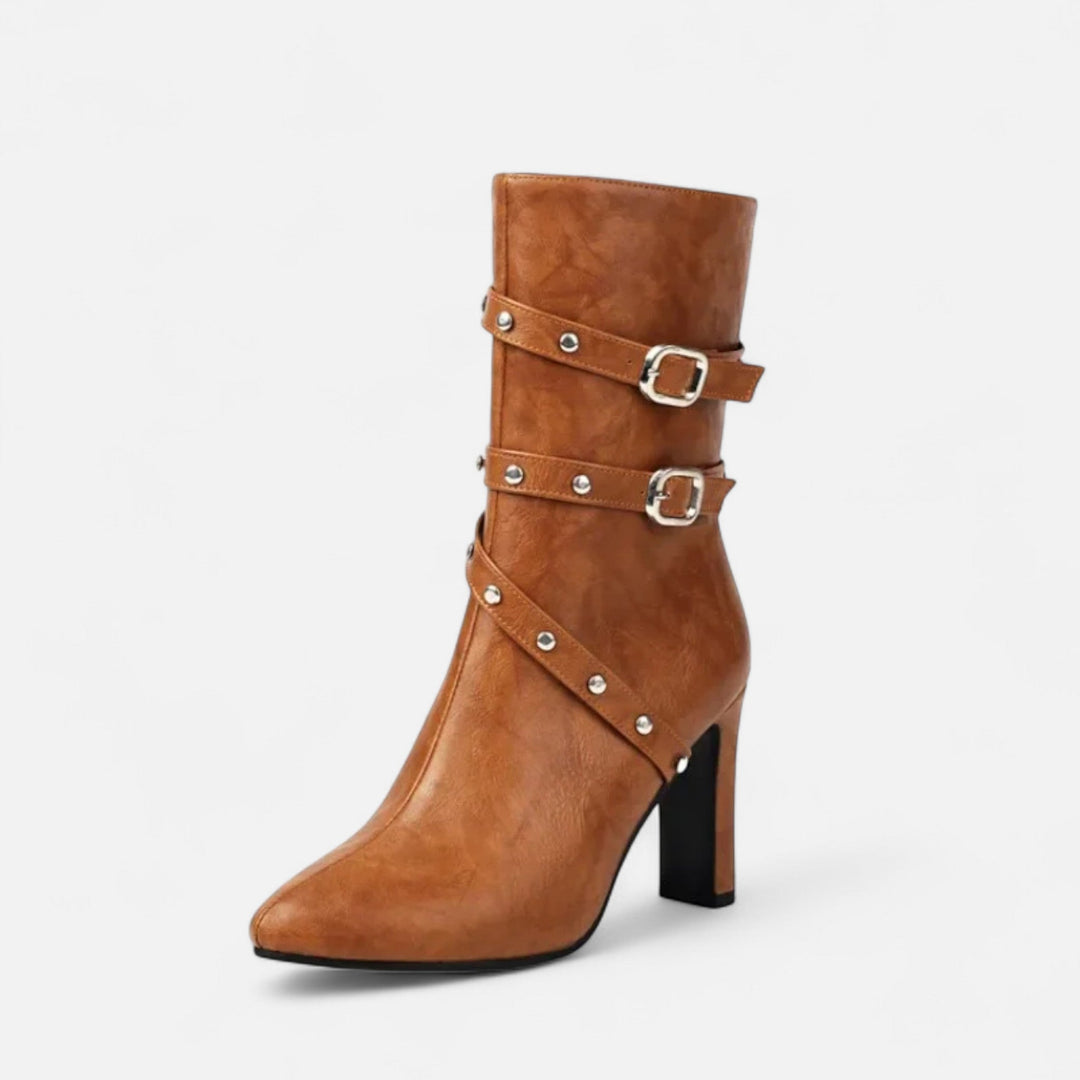 Charles Maison | Women’s Leather Ankle Boots – Winter Luxe Pointed Toe