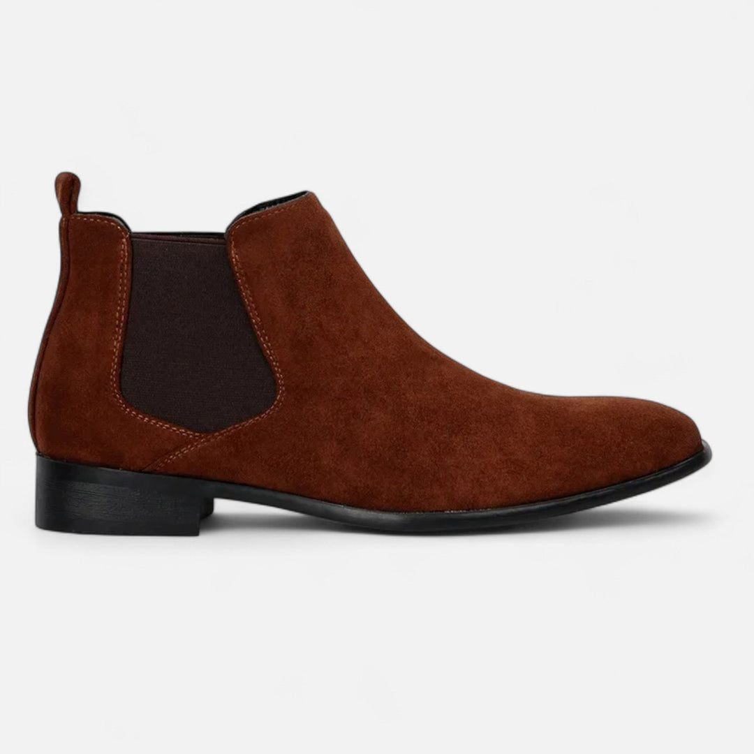Charles Maison | Men’s Suede Square-Toe Chelsea Boots