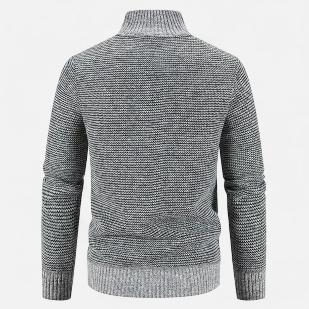 Charles Maison | Men’s Fleece Stand-Collar Patchwork Jacket